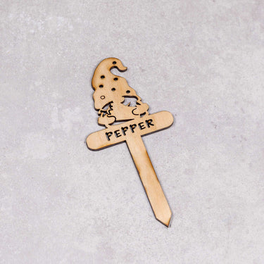 Funny Plant Stakes - Made from Sustainable Timber - Pepper - Unicorn Fart Productions